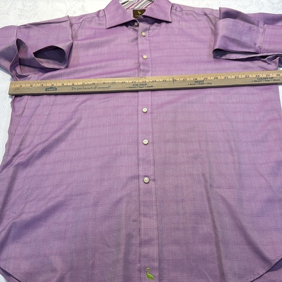 Tailorbyrd 100% cotton XL long sleeve button down in purple - Picture 6 of 7